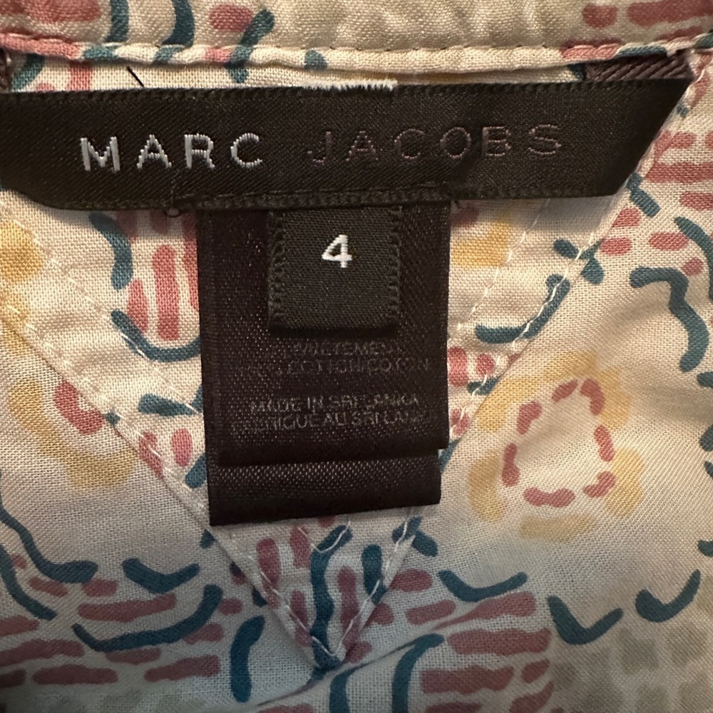 Marc Jacobs floral cotton blouse long sleeve size 4. Tunic - Picture 3 of 15